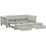  Dnevni krevet na razvlačenje svjetlosivi 90 x 200 cm baršunasti | shoptok.hr