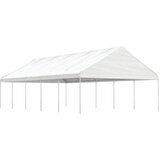 vidaXL Paviljon s streho bel 11,15x5,88x3,75 m polietilen | Shoptok.si