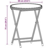  3-dijelni bistro set s jastucima bež od poliratana i stakla | shoptok.hr