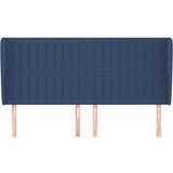  Vzglavje z ušesi modro 203x23x118/128 cm blago, (20952585) | Shoptok.si