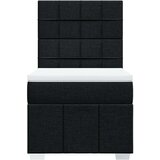 vidaXL Box spring postelja z vzmetnico črn 90x190 cm blago | Shoptok.si