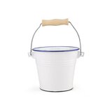 Eva Vedro z ročajem Vintage 14cm / bela / emajl,les, (5000198663) | Shoptok.si