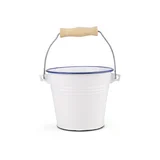 Vedro z ročajem Vintage 14cm / bela / emajl,les, (5000198663)