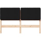  Tapecirani uzglavlje Smeđa i crna 150 cm Čvrsto borovo drvo | shoptok.hr