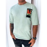 DStreet T-shirt męski z nadrukiem miętowy | Shoptok.si
