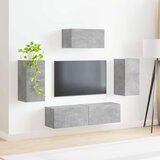  Set TV komoda Zidne 3 pcs Betonski sivi Konstruirano drvo | shoptok.hr