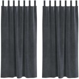  Zavjese za zamračivanje 2 kom. Svjetlosiva 140 x 175 cm Baršun | shoptok.hr