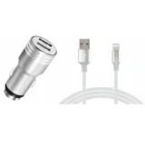 punjac za mobilni 2xUSB 2,4A sa kablom za iphone telefone