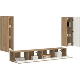  Set omare za televizijo na steni 4 pcs Umetni hrast, (5000132209) | Shoptok.si