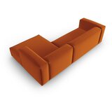 Cosmopolitan Design Oranžna žametna kotna sedežna garnitura Mackay – | Shoptok.si