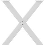  Noge za blagovaonski stol X-oblik 2 kom Bijele 70 x (72-73) cm Čelik | shoptok.hr