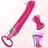 SuperLove Oral Clitoral Licking & Sucking 2in1 G-spot Vibrator Red | shoptok.hr