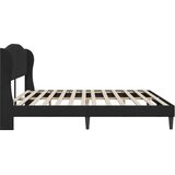  Krevetna konstrukcija s uzglavljem Crna 200 x 200 cm Baršun | shoptok.hr