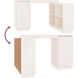  Radni stol bijeli 110 x 50 x 75 cm od masivne borovine | shoptok.hr