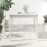  Vrtni stol bijeli 82,5 x 82,5 x 76 cm od masivne borovine | shoptok.hr