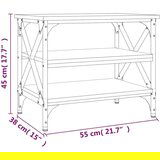  Stranska mizica siva sonoma 55x38x45 cm inženirski les, (20714491) | Shoptok.si