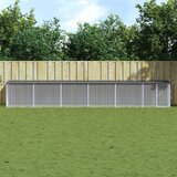 vidaXL Kokošnjak s streho antracit 603x98x90 cm pocinkano jeklo | Shoptok.si