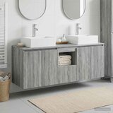  Set ormarića za kupaonicu 3 kom. Siva Sonoma - Siva Sonoma | shoptok.hr