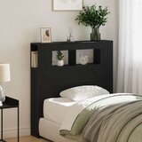  Shranjevanje vzmetnice s LED lučmi Črna Oreh 100x18,5x103,5 cm | Shoptok.si