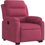  Naslanjač s funkcijo vstajanja vinsko rdeč žamet | Shoptok.si
