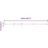 vidaXL Komplet kliznih vrata ormarića 244 cm ugljični čelik | shoptok.hr