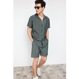 Trendyol Men's Khaki Regular Fit 100% Modal Shorts Cene