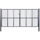 vidaXL mrežasta vrtna vrata od pocinčanog čelika 400 x 200 cm siva Cijene