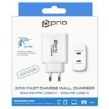 50W zidni punjač za brzo punjenje 30W PD PPS (USB C) + 20W PD (USB C) bijeli