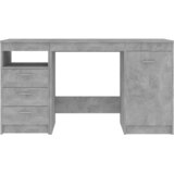 Radni stol siva boja betona 140 x 50 x 76 cm konstruirano drvo | shoptok.hr