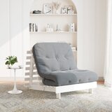 vidaXL Futon na razvlačenje s madracem bijeli 90x206x11 cm borovina | shoptok.hr