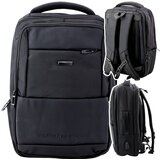  Gradski poslovni ruksak s USB remenom za prsa, crni, 26L 45cm | shoptok.hr
