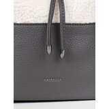 Shelvt Grey women's handbag with lamb fur | Shoptok.si