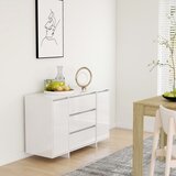  Komoda s 3 ladice sjajna bijela 120x41x75 cm konstruirano drvo | shoptok.hr