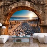  Samoljepljiva foto tapeta - Arch and Beach 98x70 Cijene