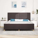 Postelja Temno Rjava 200x200 cm Tkanina, (22049262) | Shoptok.si