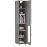  Visoka komoda siva sonome 34,5x34x180 cm od konstruiranog drva Slike