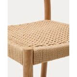 Kave Home Barska stolica od punog hrasta u prirodnoj boji (visine sjedala 65 cm) Yalia – | shoptok.hr