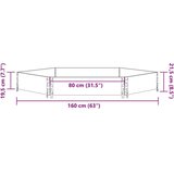 vidaXL Paletni okvirji šestkotni črni 160x160 cm trdna borovina | Shoptok.si