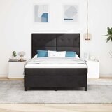  s opruga kutije s uzglavljem Crna 140 x 200 cm Baršun | shoptok.hr
