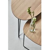 LIND DNA Kovinska klubska mizica v naravni barvi 37x44 cm Curve M Wood – | Shoptok.si