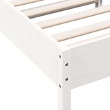 vidaXL Posteljni okvir bel 75x190 cm trdna borovina | Shoptok.si