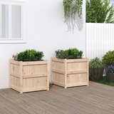 Maison Chic Vrtno cvetlično korito - Cvetlični Lonec 2 kosa trdna borovina, (21789533) | Shoptok.si