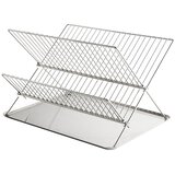 Mette Ditmer Denmark Metalni dvoetažan ocjeđivač za posuđe u sjajno srebrnoj boji 41x31 cm Dry-It – | shoptok.hr
