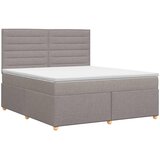  Boxspring krevet s madracem Sivosmeđa 180 x 200 cm Tkanina Slike