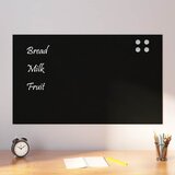 vidaXL Zidna magnetna ploča crna 100x60 cm od kaljenog stakla | shoptok.hr