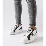 Gemre White and black sneakers with a silver accent Via Cene