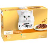 3 + 1 gratis! 4 x Gourmet Gold - Sočne fine trakice: varijante s piletinom 4 x (12 x 85 g) u