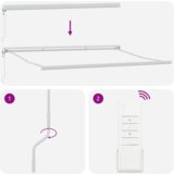 vidaXL Avtomatska retraktibilna tenda bela 500x300 cm | Shoptok.si