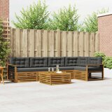  Set vanjskih sofa 6 kom. Prirodna i antracit | shoptok.hr