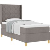 vidaXL Blazina vzmetnica z ležiščem taupe 90x190 cm tkanina, (22050542) | Shoptok.si